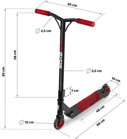 Soke Kids Scooter Foldable Evo 2-Wheel Red