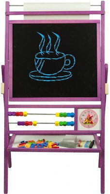 Aria Trade Μαυροπίνακας 2 Όψεων Kids Floor Magnetic Board / Blackboard / Markerboard 56x36x98cm