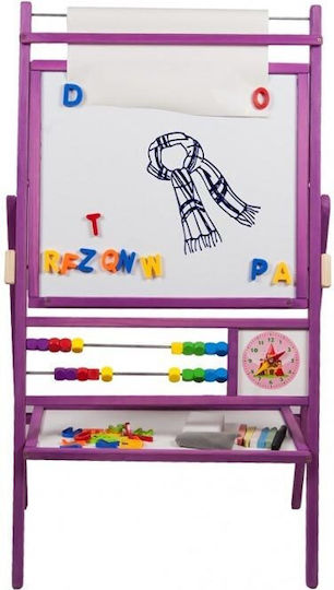 Magnetic Markerboard Blackboard Floor 56x36x98cm Purple