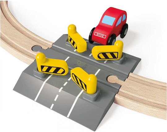 Hape Level Crossing Automatic Barrier Accesorii de Cale Ferată din Lemn pentru 3+ ani+ Ani