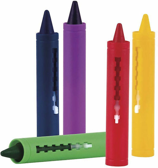 Nuby Bath Time Crayon Μαρκαδόροι Μπάνιου για 3+ Μηνών 5τμχ