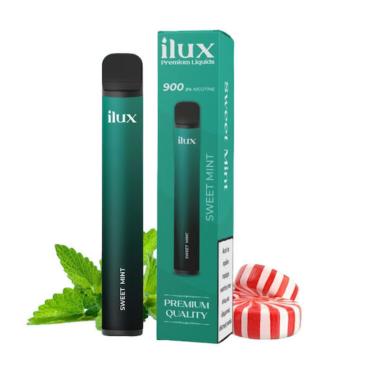 ilux Einweg-E-Zigarette 900 Einweg-E-Zigaretten Sweet Mint 2ml 20mg Grüne