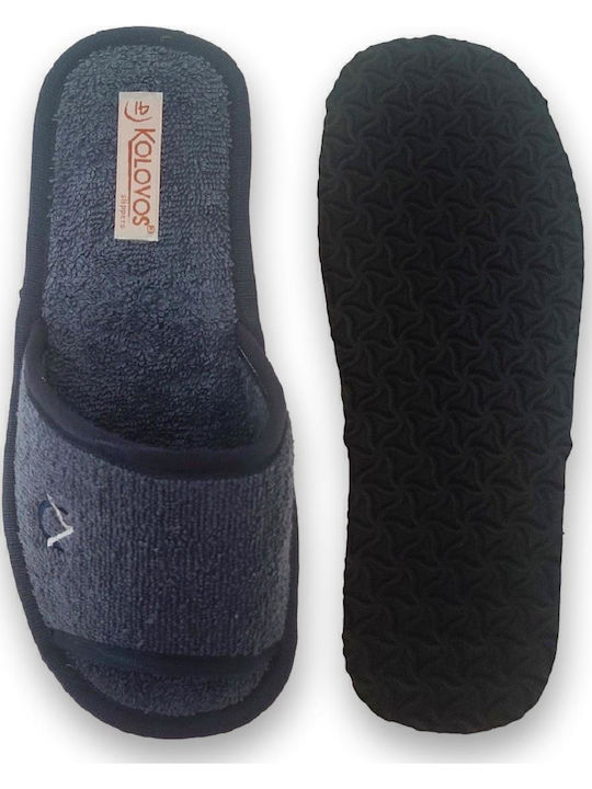 Men's Terry Slippers Gray
