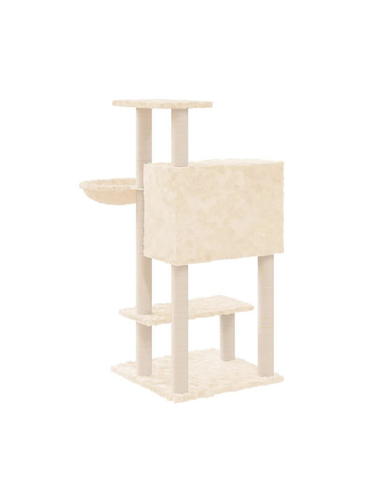 vidaXL Scratching Post Cat Trees Beige 4 levels 61x61x108.5cm