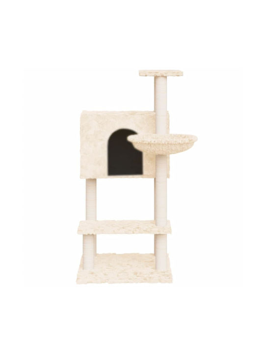 vidaXL Scratching Post Cat Trees Beige 4 levels 61x61x108.5cm