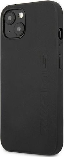 Mercedes-Benz Leather Hot Stamped Back Cover Leather Black (iPhone 14 Pro)