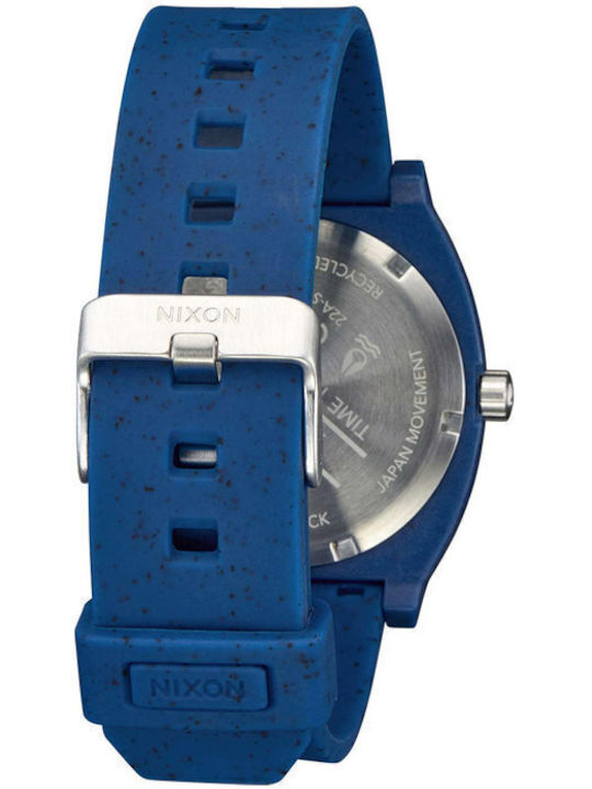 Nixon Time Teller OPP Men's Watch 39.5mm Battery with Blue Rubber Strap