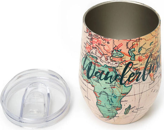 Legami Milano Travel Glass Thermos Stainless Steel BPA Free 325ml Multicolour with Mouthpiece
