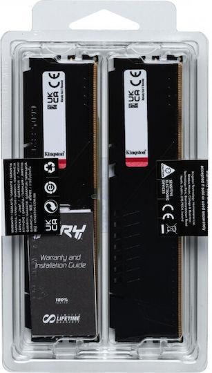 Kingston Fury Beast DDR5 32GB RAM με 2x16GB Modules και Ταχύτητα 6000 για Desktop