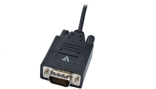V7 USB 2.0 Cable USB-C male - VGA Μαύρο 2m V7UCVGA-2M
