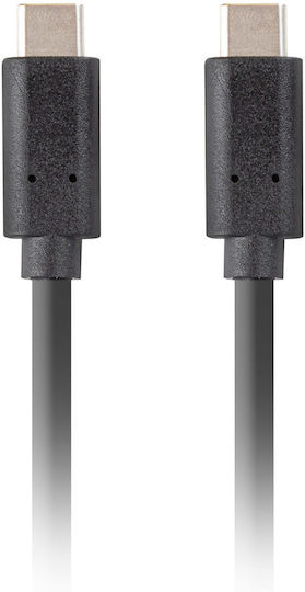 Lanberg USB 3.2 Video Cable USB-C Male - USB-C 100W PD Black 0.5m CA-CMCM-32CU-0005-BK