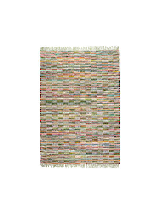 Viokarpet Papillion Re-Craft P0690-400 Teppich Rechteckig Synthetisch,Polyester/Cotton/Leather mit Fransen Mehrfarbig