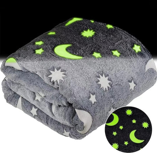 Huggle Plush Одеяло Кадифе с Ръкави 70x90см Сиво