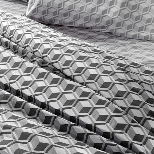 Guy Laroche Duvet Cover Set Cotton Queen with 2 Pillowcases 225x245 Monroe Grafite