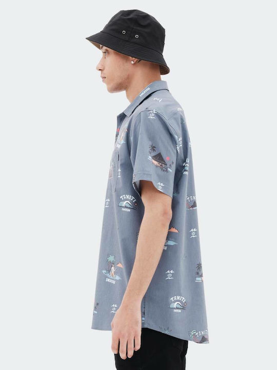 Short-sleeved Shirt Floral Blue