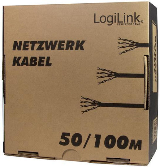 LogiLink S/FTP Cat.6 (Gigabit) Network Cable Ethernet Without Terminated 100m White