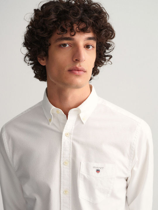 Long-sleeved Cotton Shirt White