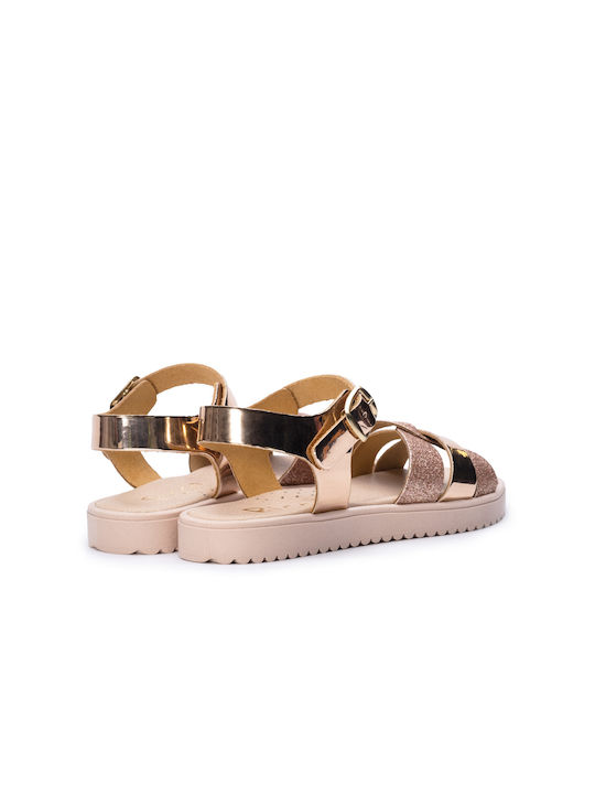 Fashion leather sandals RICCO girl - HALKOS - HALKOS