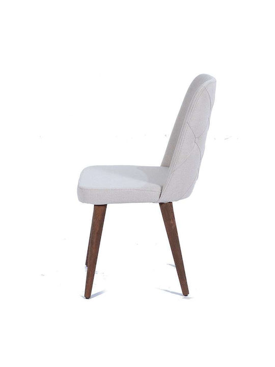 Lotus Dining Room Fabric Chair White 49x60x90cm