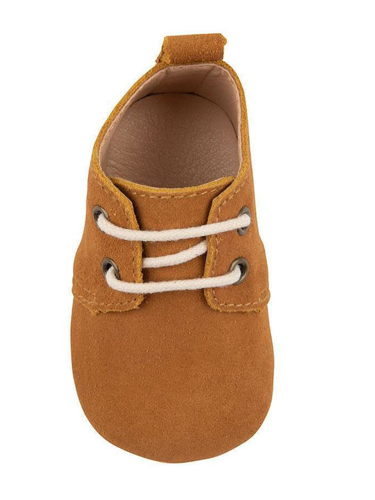 Baby Dutch Βρεφικά Παπούτσια με Κορδόνια Cognac Unisex (22 x 16 x 7 cm)