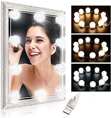 USB Vanity Mirror LED Light Warm to Cool White
