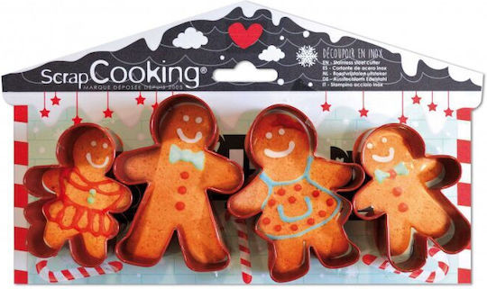 Scrap Cooking Gingerbread Man Κουπ Πατ Ανοξείδωτα 4τμχ