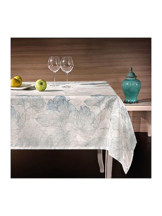 Saint Clair 1009 Polyester Stain Resistant Tablecloth Πετρόλ 145x220cm