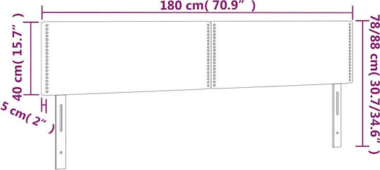 vidaXL Bed Headboard with Leather Black 90x78cm