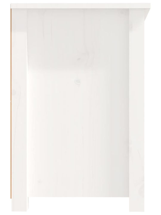 TV-Ständer aus Massivholz Weiß M114xT35xH52cm