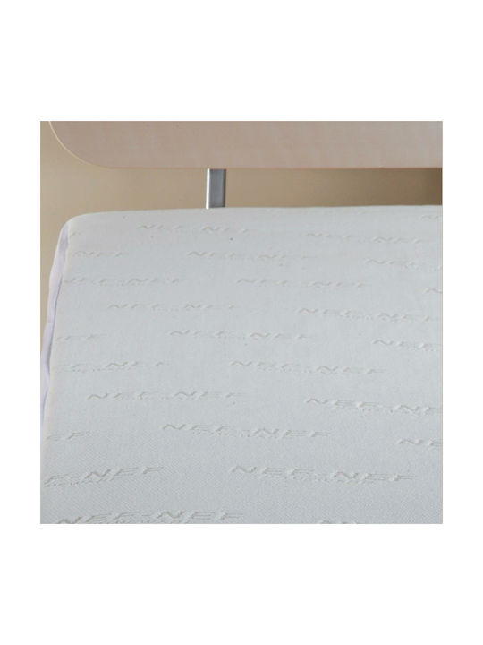 Nef-Nef Homeware Jacquard Pillow Protector Set Waterproof White 50x70cm.
