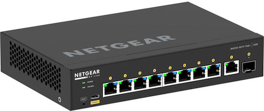 NetGear GSM4210PD Managed L2 PoE Switch με 9 Θύρες Gigabit (1Gbps) Ethernet και 1 SFP Θύρα