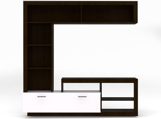 Σύνθετο Σαλονιού Floks Wenge / Λευκό Μ170xΒ41xΥ170εκ.