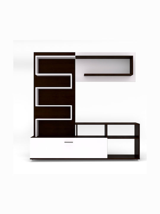 Jasmin Living Room TV Unit Wenge / Λευκό L170xW41.5xH170cm