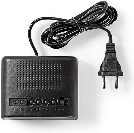 Nedis Tischuhr Digital LED Kunststoff mit Wecker & Tischradio Schwarz CLDK008BK