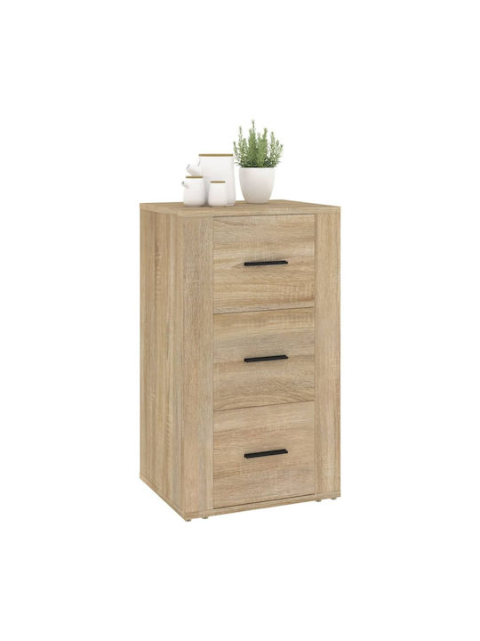 Drawers Storage Wooden with 3 Drawers L40xW33xH70cm