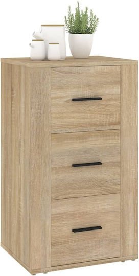 Drawers Storage Wooden with 3 Drawers L40xW33xH70cm