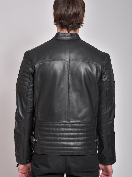 Charlie Suc Sheep Leather Jacket Biker Black