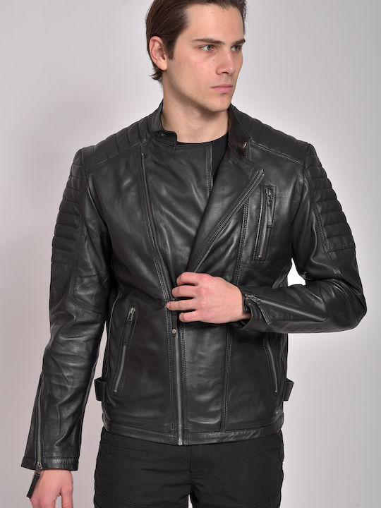 Charlie Suc Sheep Leather Jacket Biker Black