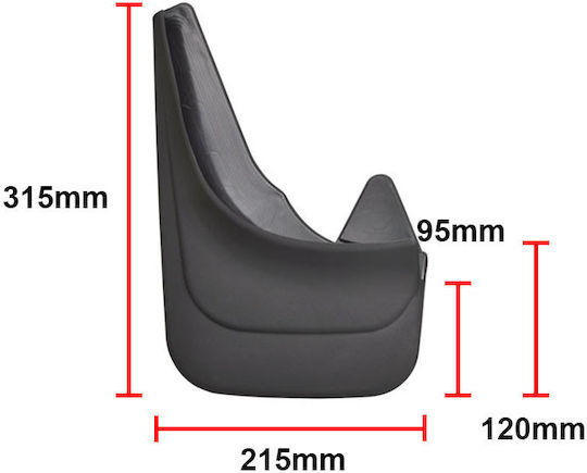 Rezaw Plast Car Mudguards Elegant 2 Mudguards with Medium Chin 2pcs