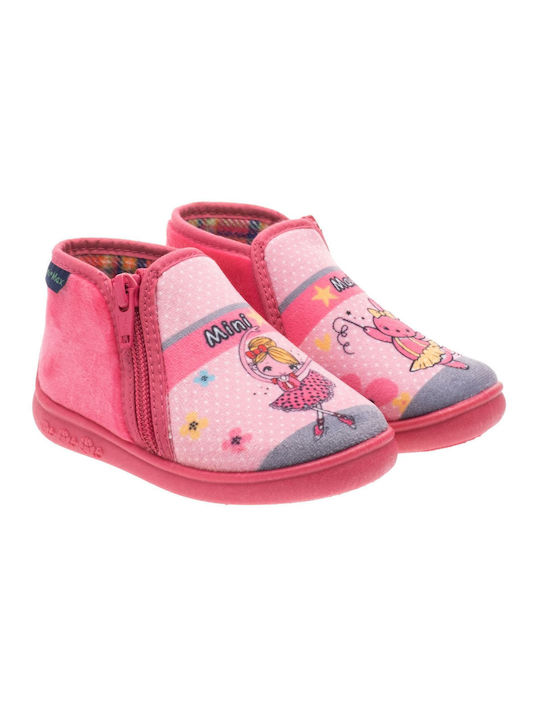 Mini Max Anatomic Kids Slipper Ankle Boot Fuchsia Twin Hop