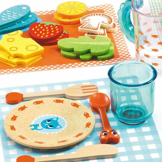 Djeco Cooking Toy / Kitchen Utensils Dinner Set made of Wood for 5+ Years Old 29pcs