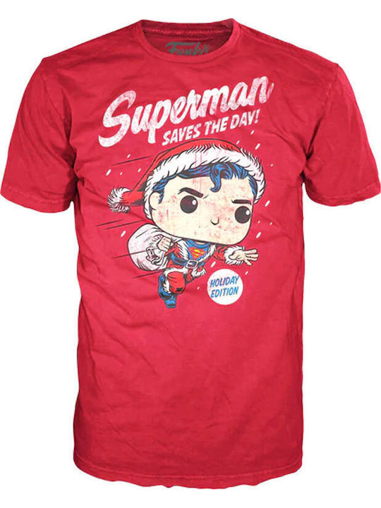 Funko Поп! Tees Филми: DC Comics - Superman (Среден) (L) 353 Мек Специално издание