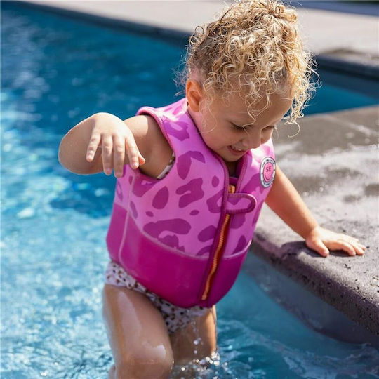 Swim Essentials Kinder-Schwimmweste Roze Panterprint Vest