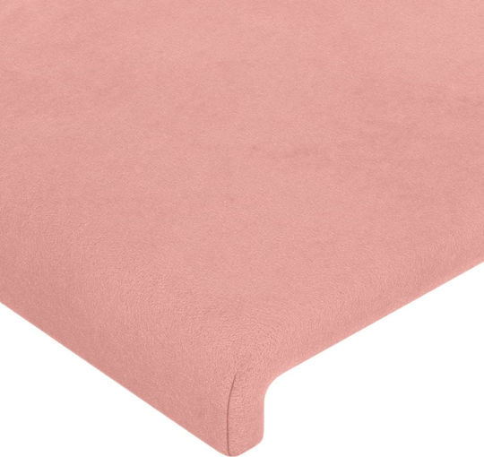 vidaXL Stoff-Kopfstütze für Betten Rosa 163x118cm