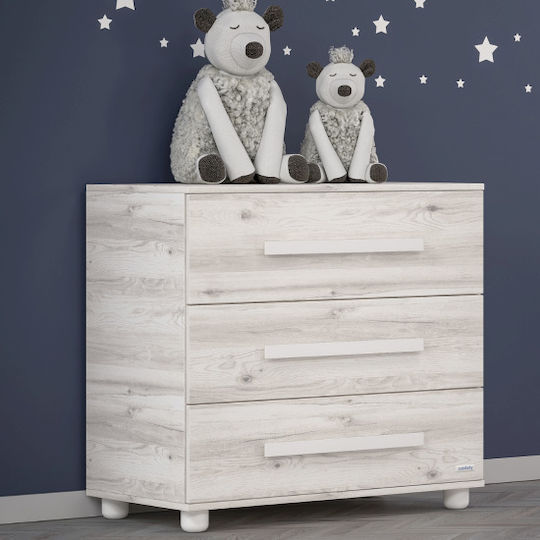 Casababy Nova Nursery Furniture Set with Bed & Nursery Drawer Beige / White