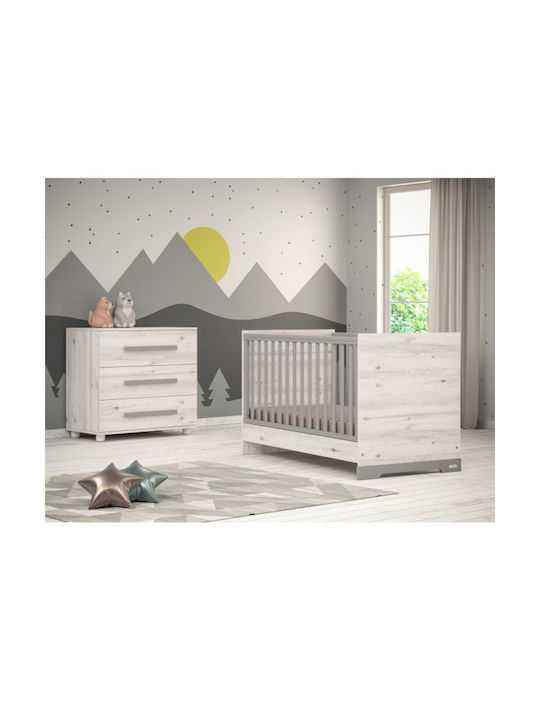 Casababy Alaska Nursery Furniture Set with Bed & Nursery Drawer Beige / Gray