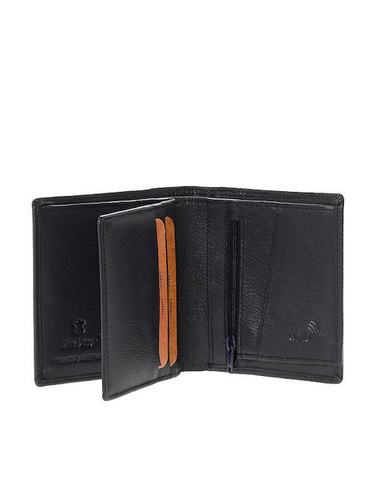 Leather Men's Wallet With RFID Blue