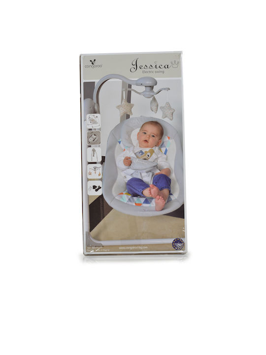 Cangaroo Electric Baby Relax Swing Jessica with Music and Vibration Pink for Child up to 9kg