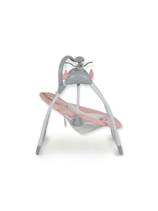 Cangaroo Electric Baby Relax Swing Jessica with Music and Vibration Pink for Child up to 9kg