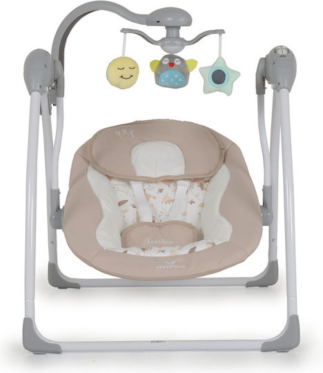 Cangaroo Elektrisch Baby Relax Schaukel Jessica mit Musik und Vibration Beige für Kind bis 9kg
